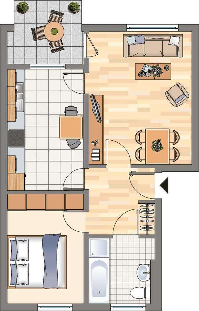 Wohnung zum Mieten in Dortmund 373,21 € 61.57 m²